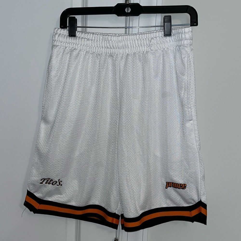 NEW PRINCE TITO’S WHITE REFLEX TENNIS PICKLEBALL athletic men’s mesh SHORTS- M